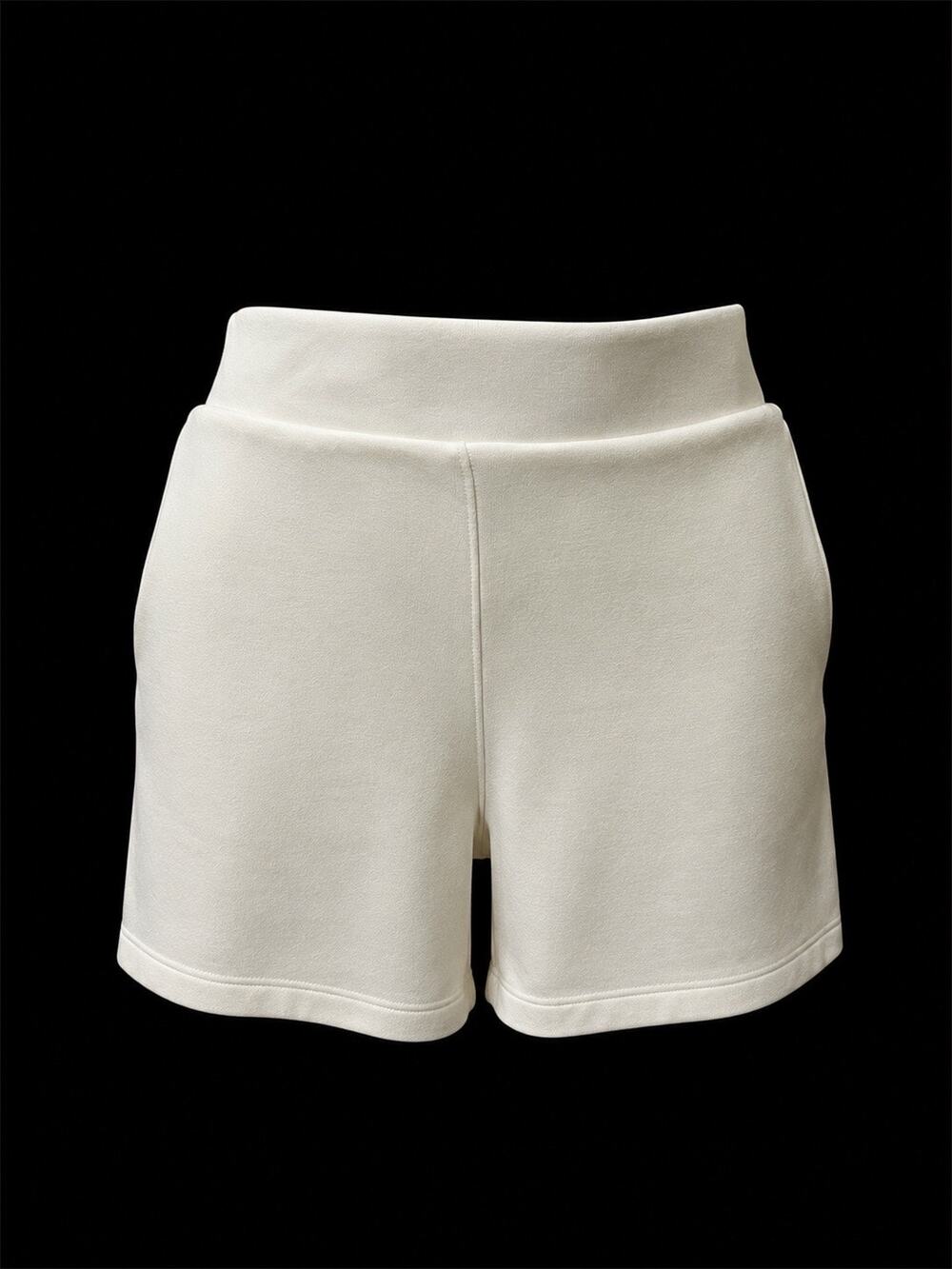 Danskin Women’s Large Ivory/cream Knit Pull-On Athletic Lounge Shorts High Rise - Picture 1 of 12
